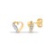 9ct yellow gold 6pt Natural Diamond stud earrings.