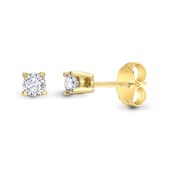 9ct Yellow 30pts Natural Diamond Stud Earrings 9ct Yellow 30pts Natural Diamond Stud Earrings