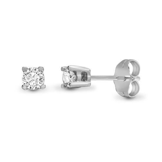 9ct White 30pts Natural Diamond Stud Earrings
