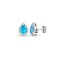 9ct White Dia-0.06ct Blue Topaz- Pear Drop Earrings
