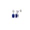 9ct White Dia-7pts Saph-1.30ct Drop Earrings