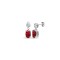 9ct White Dia-7pts Ruby-1.25ct Drop Earrings