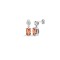 9ct White Dia-7pts Morganite-0.90ct Drop Earrings