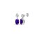 9ct White Dia-7pts Tanz-0.74ct Drop Earrings