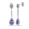 9ct White Dia-19pts Am-2.90ct Drop Earrings