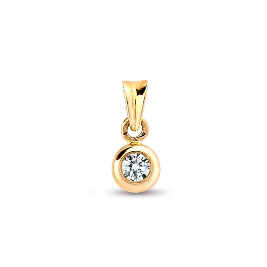 9ct Yellow 15pts Rub over Pendant