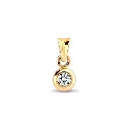 9ct Yellow 20pts Rub over Pendant