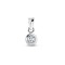 9ct White 20pts Rub over Pendant