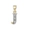 9ct Yellow Gold Natural Diamond Set Initial Pendant -Initial J
