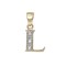 9ct Yellow Gold Natural Diamond Set Initial Pendant -Initial L