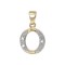 9ct Yellow Gold Natural Diamond Set Initial Pendant -Initial O