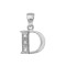 9ct White Gold Natural Diamond Set Initial Pendant -Initial D
