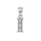 9ct White Gold Natural Diamond Set Initial Pendant -Initial I