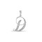 9ct White Gold Natural Diamond Set Initial Pendant -Initial D
