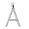 9ct White Gold Natural Diamond Set Initial Pendant