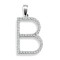 9ct White Gold Natural Diamond Set Initial Pendant