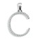 9ct White Gold Natural Diamond Set Initial Pendant
