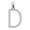 9ct White Gold Natural Diamond Set Initial Pendant