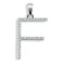 9ct White Gold Natural Diamond Set Initial Pendant