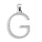 9ct White Gold Natural Diamond Set Initial Pendant