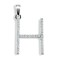 9ct White Gold Natural Diamond Set Initial Pendant