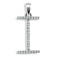9ct White Gold Natural Diamond Set Initial Pendant