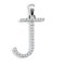 9ct White Gold Natural Diamond Set Initial Pendant