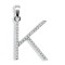 9ct White Gold Natural Diamond Set Initial Pendant