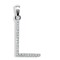 9ct White Gold Natural Diamond Set Initial Pendant