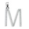 9ct White Gold Natural Diamond Set Initial Pendant