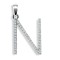 9ct White Gold Natural Diamond Set Initial Pendant