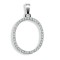 9ct White Gold Natural Diamond Set Initial Pendant