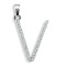 9ct White Gold Natural Diamond Set Initial Pendant