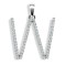 9ct White Gold Natural Diamond Set Initial Pendant