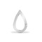 9ct White 0.03ct Natural Diamond Pendant