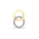 9ct Yellow 0.10ct Natural Diamond 2 Circle Pendant