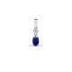 9ct White Dia-4pts Saph-65pts Drop Pendant