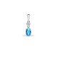 9ct White Dia-4pts Aqua-40pts Drop Pendant