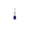 9ct White Dia-4pts Tanz-37pts Drop Pendant