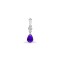 9ct White Dia-4pts Tanz-60pts Drop Pendant