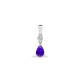 9ct White Dia-4pts Tanz-60pts Drop Pendant