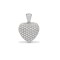 9ct White 0.25ct Pave Set Natural Diamond Heart