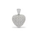9ct White 0.25ct Pave Set Natural Diamond Heart