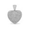 9ct White 0.50ct Pave Set Natural Diamond Heart