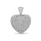 9ct White 0.50ct Pave Set Natural Diamond Heart