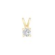 9ct Yellow 0.10ct 4 Claw Natural Diamond Solitaire Pendant