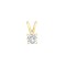 9ct Yellow 0.20ct 4 Claw Natural Diamond Solitaire Pendant