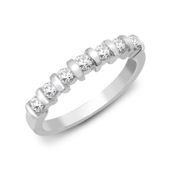 9ct White Gold Natural Diamond Ring
