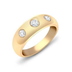9ct Yellow Gold Natural Diamond Ring