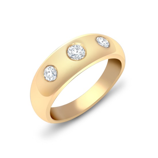 9ct Yellow Gold Natural Diamond Ring